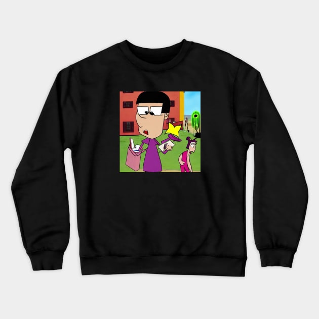 Surrealioddparents Crewneck Sweatshirt by Dreamcore